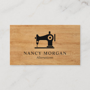 Nähmaschine Holz Business Card Visitenkarte