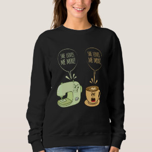 Nähmaschine Kaffeesäge Quilting Seamstress Nähen Sweatshirt