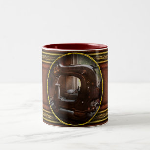Nähmaschine - Leder - Sattelnäherin Zweifarbige Tasse