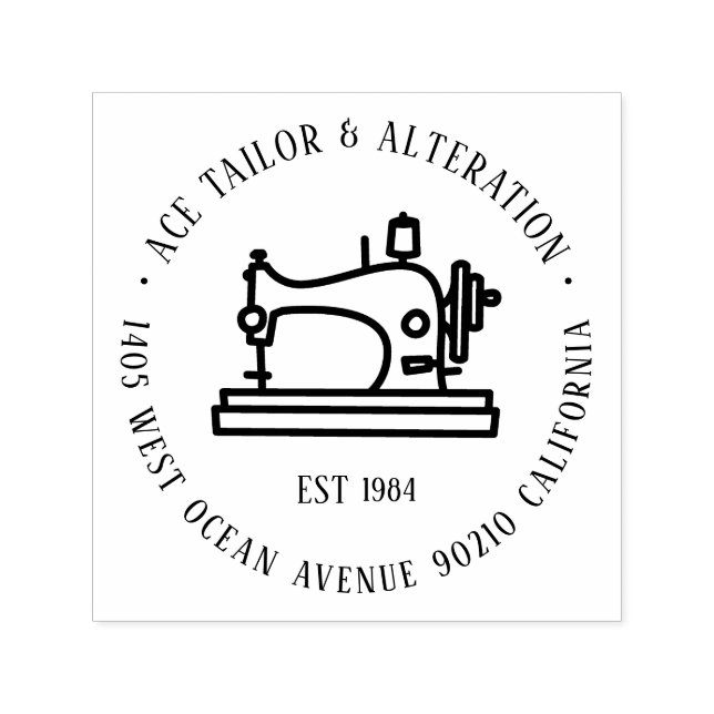 Nähmaschine Maßgeschneiderte Rücksendeadresse von  Permastempel (Design)