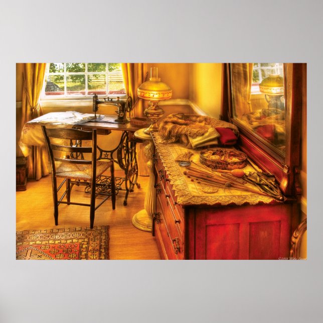 Nähmaschine - Nähraum Poster (Vorne)