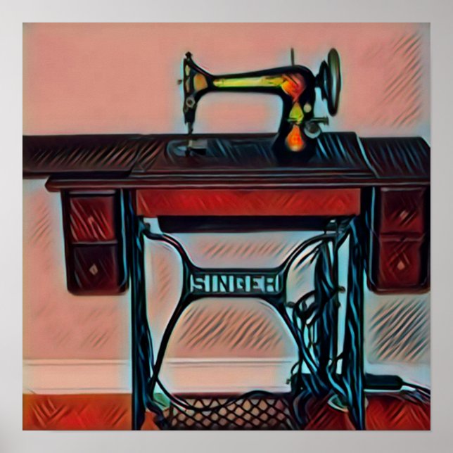 Nähmaschine Poster (Vorne)
