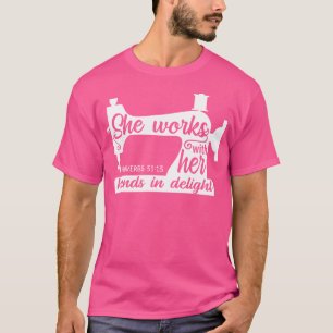 Nähmaschine quiltiert den Glauben Jesus Gott T-Shirt