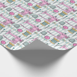 Nähmaschine - rosa Handarbeit nähen Geschenkpapier
