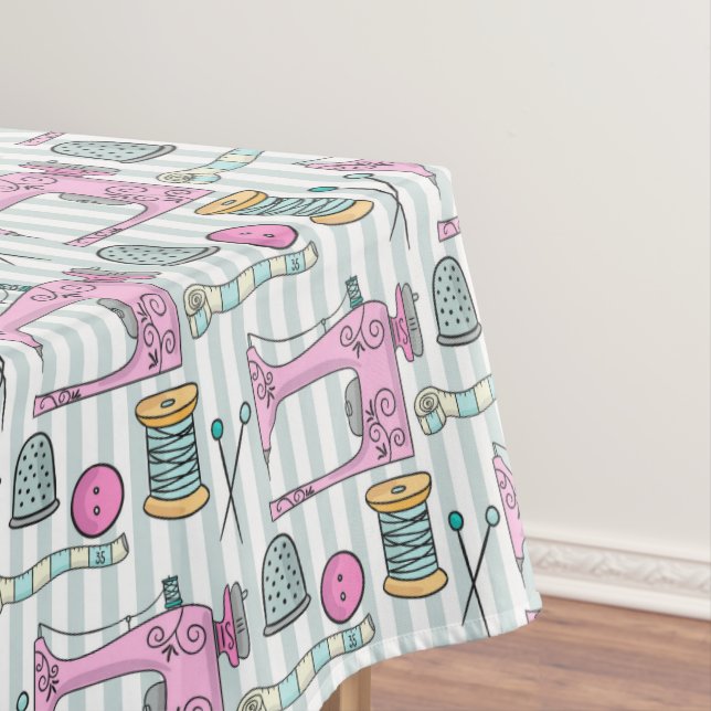 Nähmaschine - rosa Handarbeit nähen Tischdecke (Beispiel)