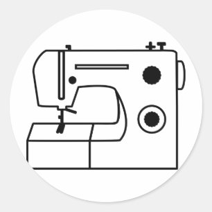 Nähmaschine Runder Aufkleber