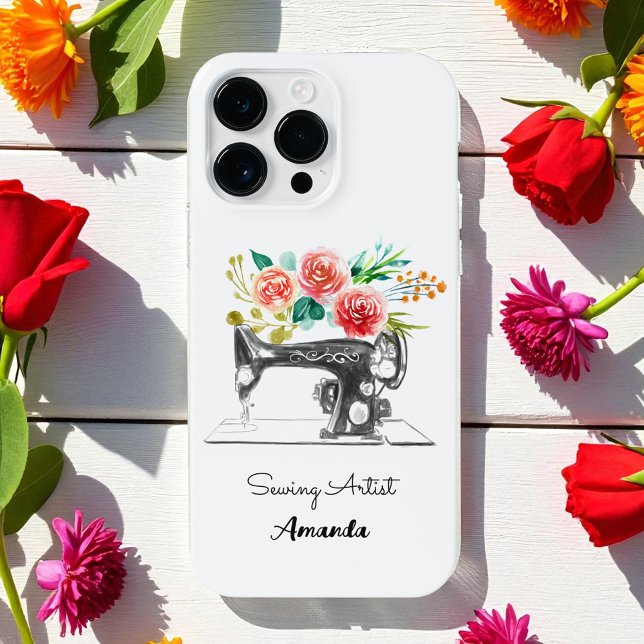 Nähmaschine Schneider Seamstress-Quilter iPhone 14 Pro Hülle (Von Creator hochgeladen)