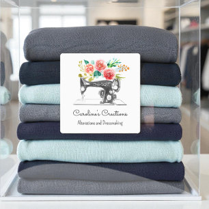 Nähmaschine Schwarz-weißes Seamstress Schneidereti Etiketten