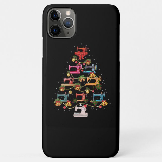 Nähmaschine Weihnachtsbaum Case-Mate iPhone Hülle (Rückseite)