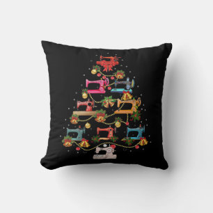 Nähmaschine Weihnachtsbaum Kissen