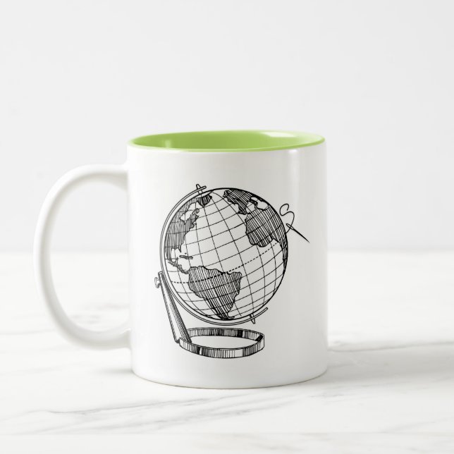 Nähmaschine Zweifarbige Tasse (Links)