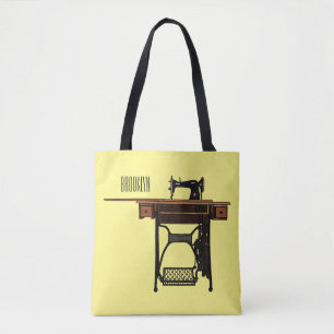 Nähmaschinen-Comic-Illustration Tasche
