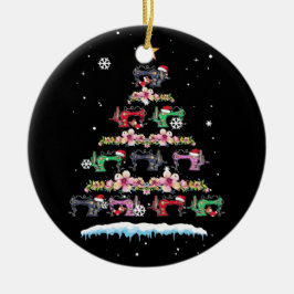 Nähmaschinen Weihnachtsbaum Funny Nähen Keramik Ornament