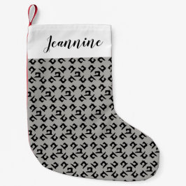Nähmaschinendruck + Ihr Name Kleiner Weihnachtsstrumpf