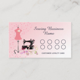 Nähmaschinengewebe Quilting Pink Business Treuekarte