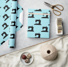 Nähmaschinenhandwerk schwarz geschenkpapier