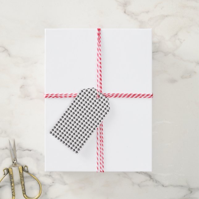 Nähmaschinenmuster ・ Handgearbeitetes Handwerk Geschenkanhänger (Mit Garn)