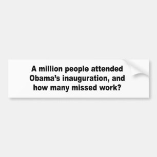 Nahmen Millionen Menschen Obamas an Einweihung Autoaufkleber