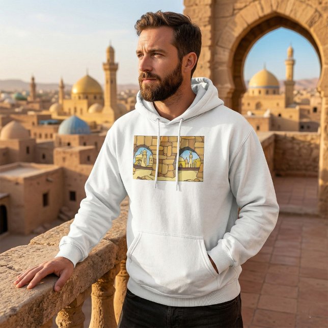 Nahost-Wüstenstadt durch antike Arche Hoodie (Von Creator hochgeladen)