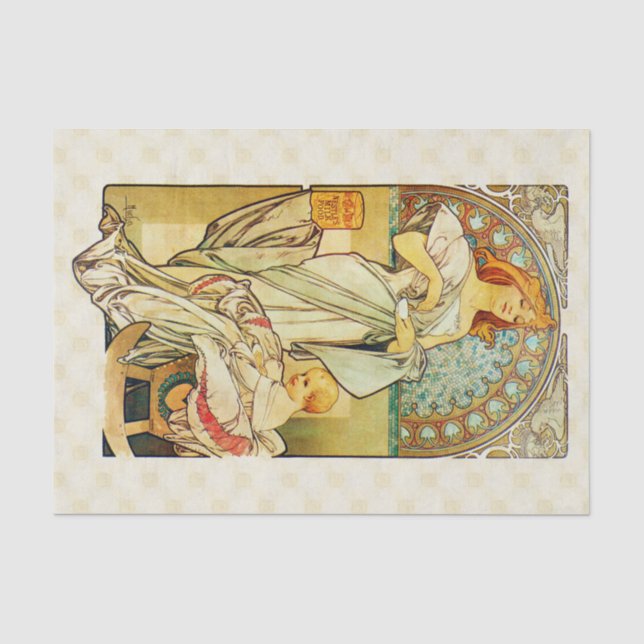 Nahrung 1898 Alfons Mucha für Säuglinge Seidenpapier (Vorderseite)