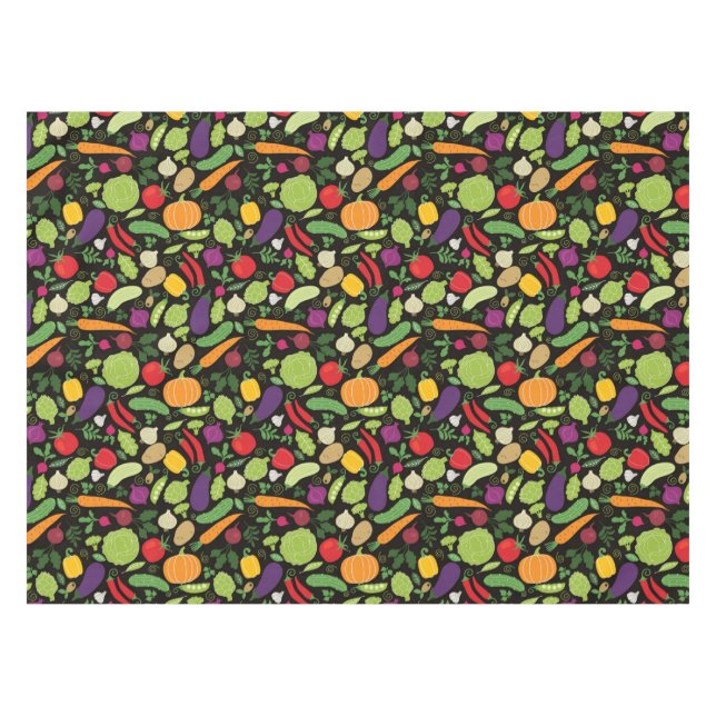 Nahrung auf einem schwarzen Hintergrund Tischdecke (Vorderseite (Horizontal))