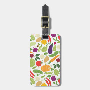 Nahrung auf einem weißen Hintergrund Gepäckanhänger