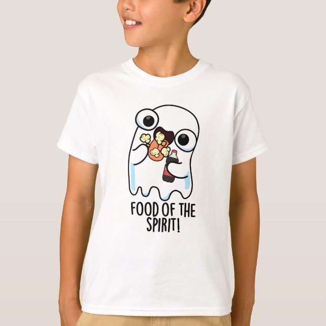 Nahrung des Geistes Funny Ghost Pun T-Shirt (Vorderseite)