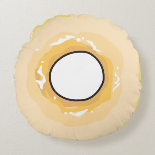 Nahrung für Gedanken_Träumen von Donuts_Totally Sw Rundes Kissen