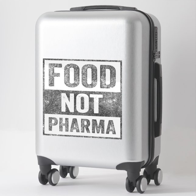 Nahrung nicht Pharma Natürliche Bio Ernährung Aufkleber (Koffer)