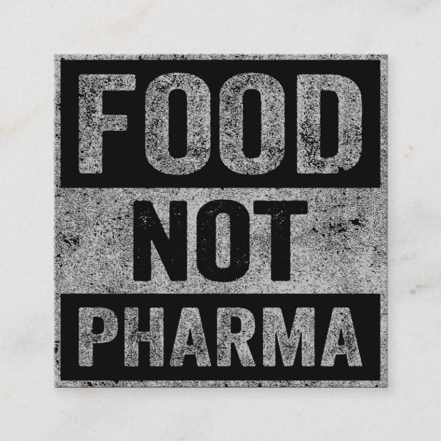 Nahrung nicht Pharma Natürliche Bio Ernährung Begleitkarte (Vorderseite)