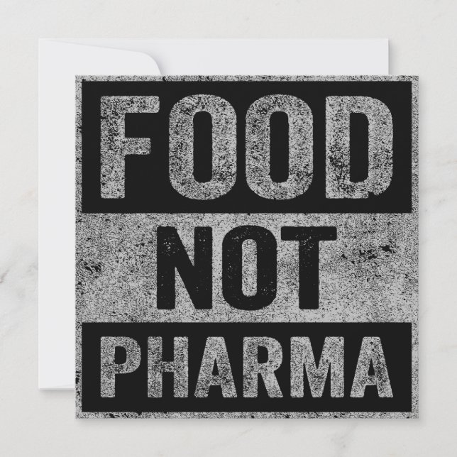 Nahrung nicht Pharma Natürliche Bio Ernährung Einladung (Vorderseite)