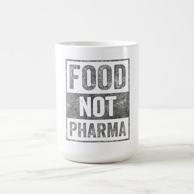 Nahrung nicht Pharma Natürliche Bio Ernährung Kaffeetasse (Mittel)