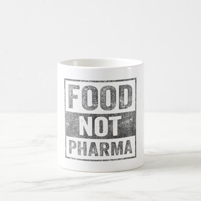 Nahrung nicht Pharma Natürliche Bio Ernährung Kaffeetasse (Mittel)