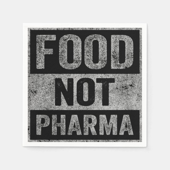 Nahrung nicht Pharma Natürliche Bio Ernährung Serviette (Vorderseite)