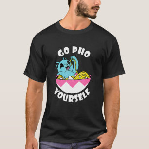 Nahrung Puste asiatische Nahrungskatze Pho Noodle T-Shirt