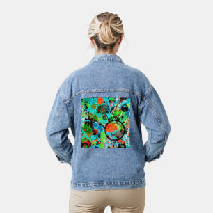 Nahrungsbekämpfung Graffiti Abstrakt Jeansjacke
