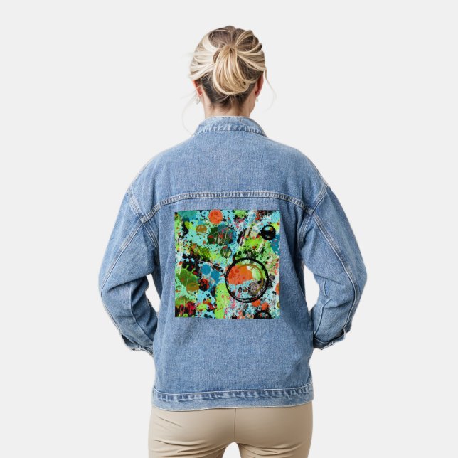 Nahrungsbekämpfung Graffiti Abstrakt Jeansjacke (Modell)