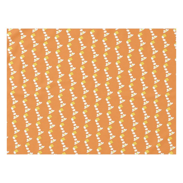 Nahrungsbekämpfung - Käse gegen Ei. Tischdecke (Vorderseite (Horizontal))