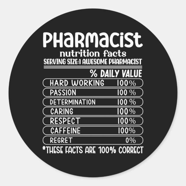 Nahrungsergänzungsmittel Pharmacy Tec Runder Aufkleber (Vorderseite)
