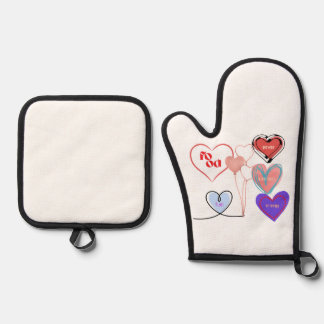 Nahrungskraft der Liebe Ofenhandschuh & Topflappen-Set