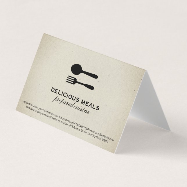 Nahrungsmittel Visitenkarten (Vorderseite)