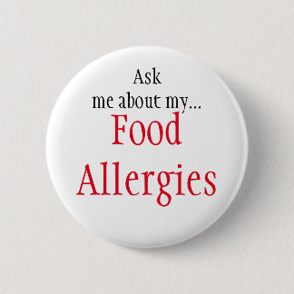 Nahrungsmittelallergie-Knopf Button