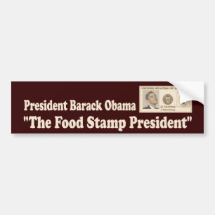 NahrungsmittelBriefmarken-Präsident Obama Autoaufkleber