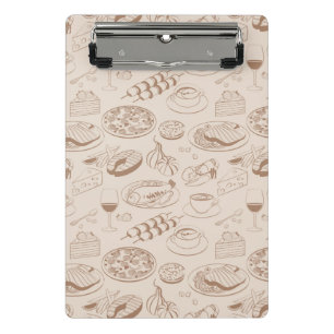 Nahrungsmittelmuster 3 mini klemmbrett