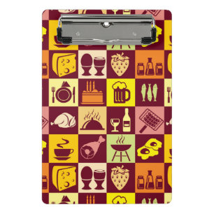 Nahrungsmittelmuster 3 mini klemmbrett