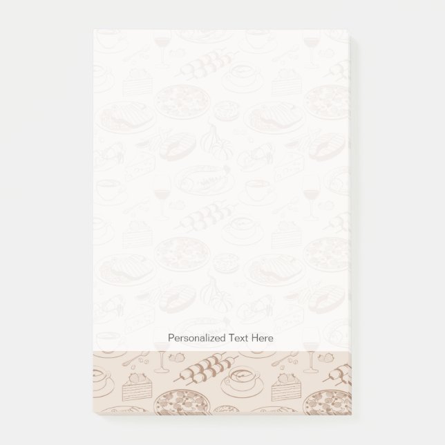 Nahrungsmittelmuster 3 post-it klebezettel (Vorderseite)