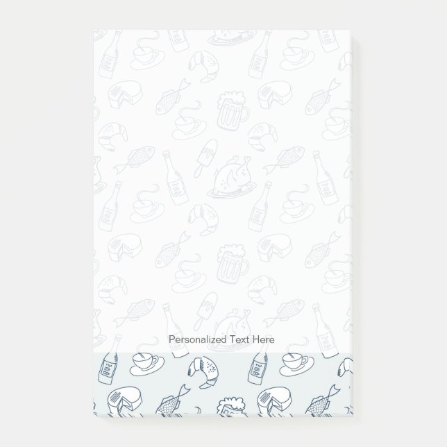 Nahrungsmittelmuster 3 post-it klebezettel (Vorderseite)