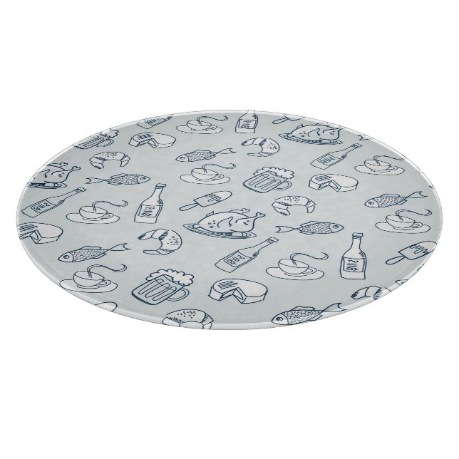 Nahrungsmittelmuster Schneidebrett (Ecke)