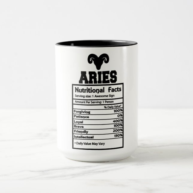 Nährwertbezogene Fakten von Aries Tasse (Zentrum)