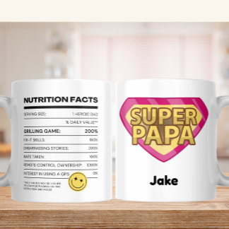 Nährwerteinflüsse durch Vater Jokes - Super Papa Kaffeetasse